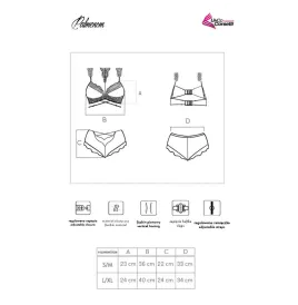 LIVCO CORSETTI FASHION - PALMENOM LC 90614 REGGISENO SLIP NERO