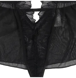 SUBBLIME - TEDDY HALTER COLLO SCHIENA NUDA PIZZO NERO S-M