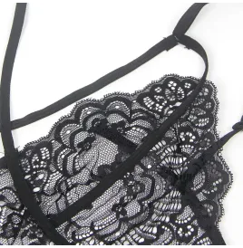 SUBBLIME - COSTUME POLIZIA BODY IN PIZZO NERO S-M