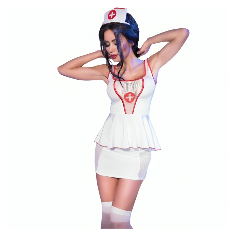CHILIROSE - CR 4160 COSTUME DA INFERMIERA TOP E GONNA S-M