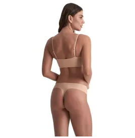 BYE-BRA - INVISIBLE THONG 2 PACK BEIGE and BLACK SIZE S