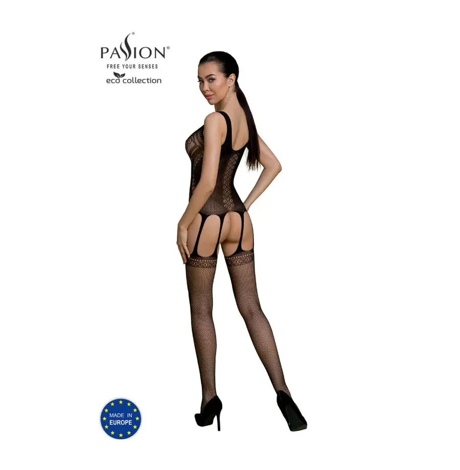 PASSION - COLLEZIONE ECO BODYSTOCKING ECO BS007 NERO PASSION - COLLEZIONE ECO BODYSTOCKING ECO BS007 NERO