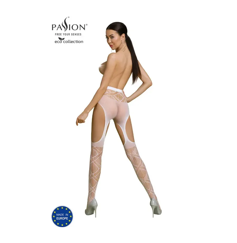 PASSION - ECO COLLECTION BODYSTOCKING ECO S005 WHITE