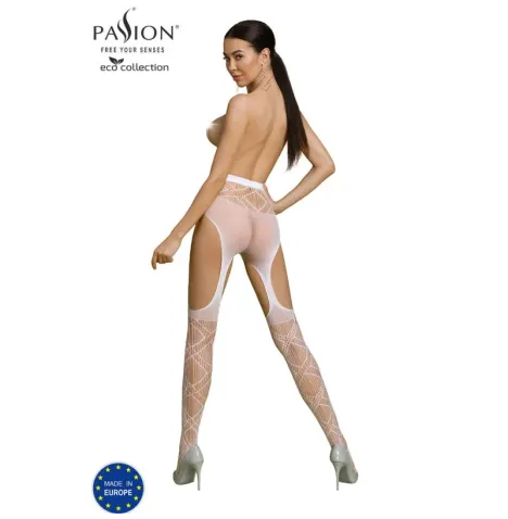 PASSION - COLLEZIONE ECO BODYSTOCKING ECO S005 BIANCO
