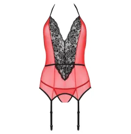PASSION - PEONIA CORSET EROTIC LINE RED S-M