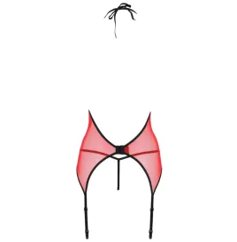 PASSION - CORSETTO PEONIA LINEA EROTICA ROSSO S-M
