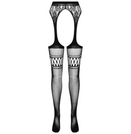PASSION - S026 SCHWARZE STRUMPFSTRUMPFHOSE, EINE GRÖSSE