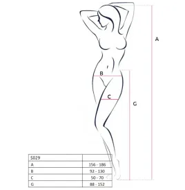 PASSION - S029 SCHWARZE STRUMPFSTRUMPFHOSE, EINE GRÖSSE