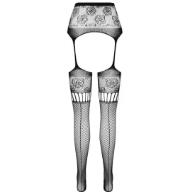 PASSION - COLLANT S030 AVEC JARRETIÈRE NOIRE TAILLE UNIQUE