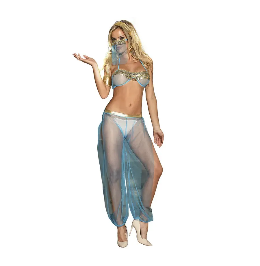 SUBBLIME - SET DI LINGERIE BLU STILE INDIA S-M SUBBLIME - SET DI LINGERIE BLU STILE INDIA S-M