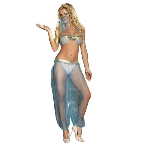 SUBBLIME - INDIA STYLE BLUE LINGERIE SET S-M