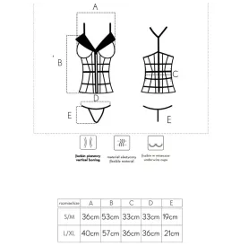 LIVCO CORSETTI FASHION - LAURA LC 20215 CORSET TANGA S-M