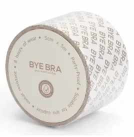 BYE-BRA - BODY TAPE DOUBLE SIDED CINTA DE DOBLE CARA BEIGE TALLA ÚNICA 5 x 500 CM