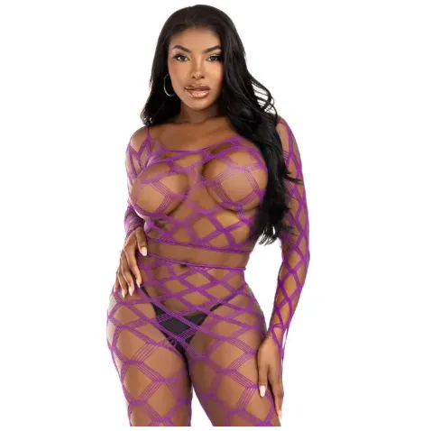 LEG AVENUE - TOP and LEGGINS HARDCORE VIOLET