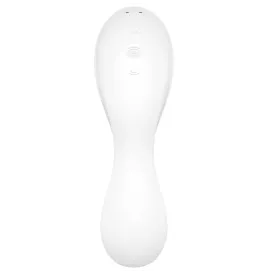 SATISFYER - CURVY TRINITY 5 AIR PULSE STIMULATOR and VIBRATOR APP WHITE