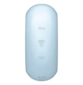 SATISFYER - STIMULATEUR ET VIBRATEUR DOUBLE AIR PULSE PRO TO GO 3 BLEU