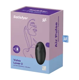 SATISFYER - STIMULATEUR ET VIBRATEUR VULVA LOVER 3 NOIR