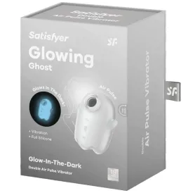 SATISFYER - GLOWING GHOST AIR PULSE and VIBRATOR WHITE