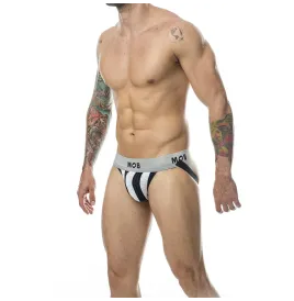 MOB - JOCK BLANC À RAYURES CLASSIQUES TAILLE L