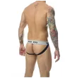 MOB - JOCK BLANC À RAYURES CLASSIQUES TAILLE L MOB - JOCK BLANC À RAYURES CLASSIQUES TAILLE L