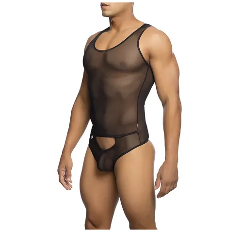 MOB - TRANSPARENTER SCHWARZER BODYSHEER GRÖSSE L-XL