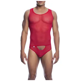 MOB - BODYSHEER ROSSO TRASPARENTE TAGLIA L-XL