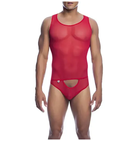 MOB - BODYSHEER ROSSO TRASPARENTE TAGLIA L-XL