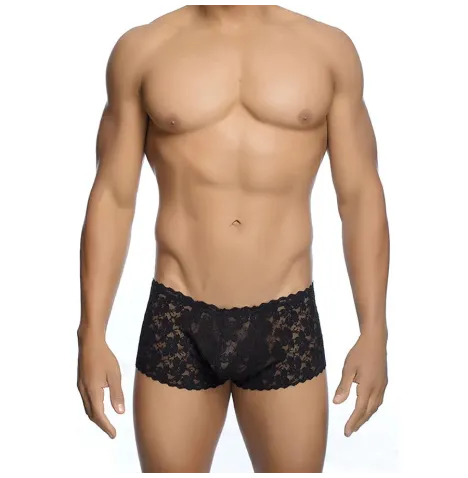 MOB - SCHWARZE SPITZENBOXER GRÖSSE L-XL