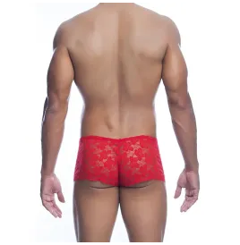 MOB - BOXER EN DENTELLE ROUGE TAILLE L-XL