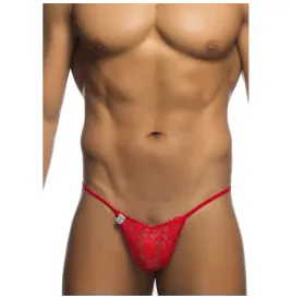 MOB - RED LACE THONG SIZE L-XL