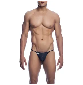 MOB - STRING EN V EN MICROFIBRE NOIR TAILLE L-XL