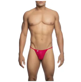 MOB - STRING V EN MICROFIBRE ROUGE TAILLE L-XL