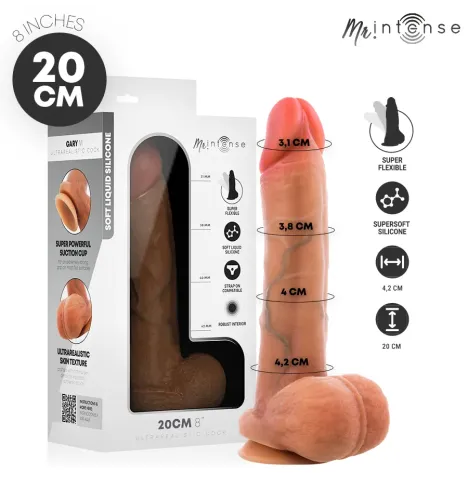 MR INTENSE - GARY M PENE IN SILICONE ULTRA-REALISTICO CON TESTICOLI 20 CM -Ø- 4,2 CM