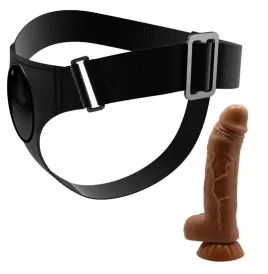PRETTY LOVE - HARNESS BRIEFS UNIVERSAL HARNESS WITH DILDO MICHEAL 20 CM BLACK