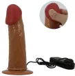 PRETTY LOVE - STARKS IMBRAGATURA SLIP DILDO VIBRAZIONE MULTI-SPEED 17,5 CM MARRONE CHIARO
