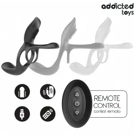 ADDICTED TOYS - ANNEAU DOUBLE PÉNIS AVEC STIMULATEUR CLITORIAL