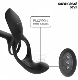 ADDICTED TOYS - ANNEAU DOUBLE PÉNIS AVEC STIMULATEUR CLITORIAL