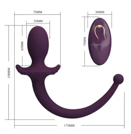 PRETTY LOVE - LIOEA VIBRANTE ANALE CON CODA, 12 FUNZIONI, TELECOMANDO VIOLA