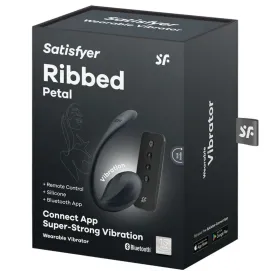 SATISFYER - RIBBED PETAL STIMOLATORE PUNTO G TELECOMANDO NERO APP GRATUITA
