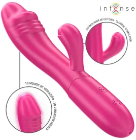 INTENSE - IVY VIBRATEUR FLEXIBLE 10 VIBRATIONS AVEC LANGUE STIMULANTE ROSE