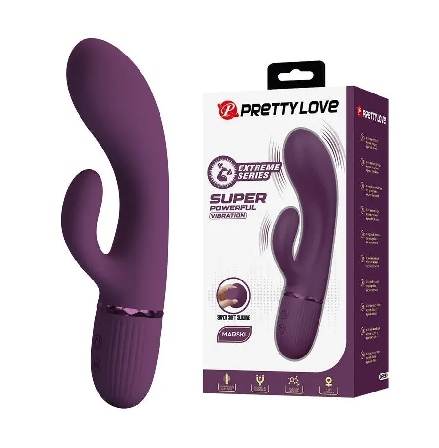 PRETTY LOVE - MARGIE WIEDERAUFLADBARER HASENVIBRATOR MIT 10 FUNKTIONEN, LILA