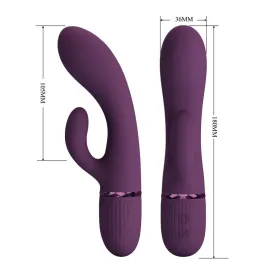 PRETTY LOVE - MARGIE VIBRATORE A FORMA DI CONIGLIO RICARICABILE 10 FUNZIONI VIOLA