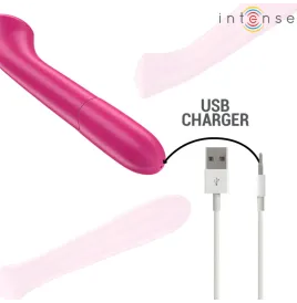 INTENSE - PATY VIBRADOR 19 CM FLEXIBLE 10 VIBRACIONES MODELO 2 ROSA