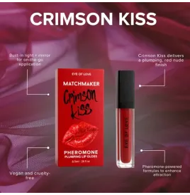 EYE OF LOVE - MATCHMAKER CRIMSON KISS RED LIP GLOSS VOLUMIZING EFFECT WITH PHEROMONES 8.5 ML