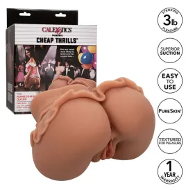 CALEXOTICS - THE HOMECOMING QUEEN DOUBLE REALISTIC MASTURBATOR CARAMEL