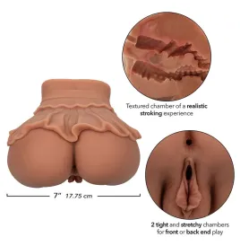 CALEXOTICS - THE HOMECOMING QUEEN DOUBLE REALISTIC MASTURBATOR CARAMEL