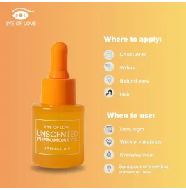 EYE OF LOVE - HUILE PARFUMÉE AUX PHÉROMONES POUR FEMME, SANS PARFUM, 20 ML