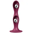 SATISFYER - DOUBLE BALL-R SILICONE DILDO GARNET SATISFYER - DOUBLE BALL-R SILICONE DILDO GARNET
