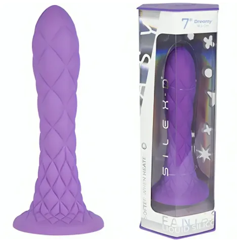 SILEXD - DILDO DA SOGNO FANTASY SILICONE LIQUIDO TERMOREATTIVO VIOLA 18,5 CM