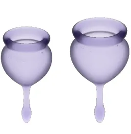 SATISFYER - COUPE MENSTRUELLE FEEL GOOD BLEU FONCÉ 15 20 ML